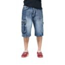 Men's Casual Jean Shorts Classic Loose Fit Summer Demin Shorts Skateboard Jogging Dance Shorts