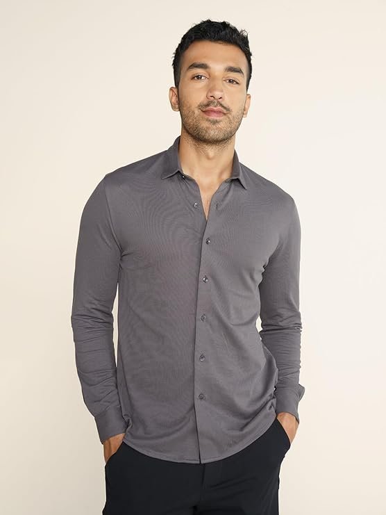Constant All-Degree Shirt for Men Full Sleeve, Pique Textured, Thermoregulating Cotton Blend Mens Casual, Recycled Fabric Stylish Shirts - Image 4