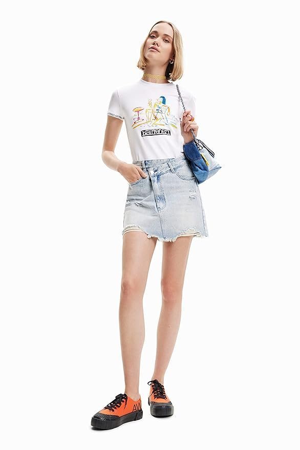Women's Woman Denim Skirt Short - Image 3