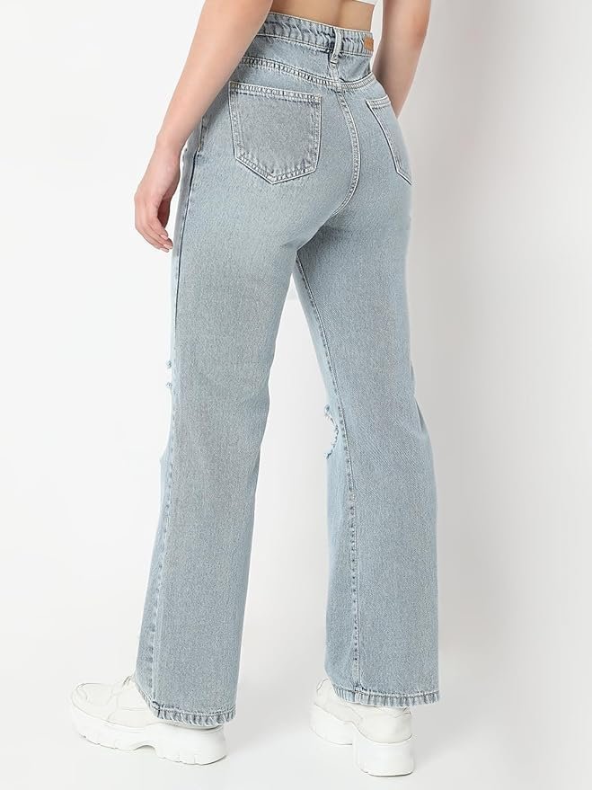 CHIC High Rise Womens Flare Fit Jeans - Image 6