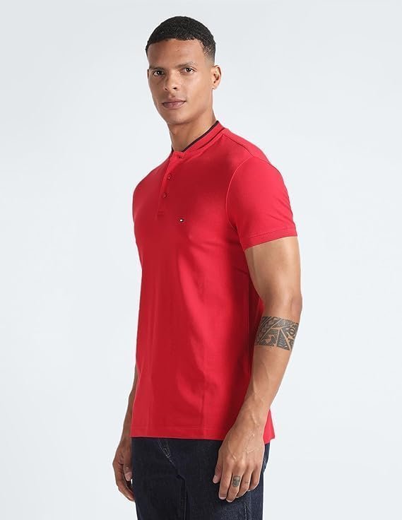 HILFI Men's Cotton Graphic Slim Fit Polo - Image 4