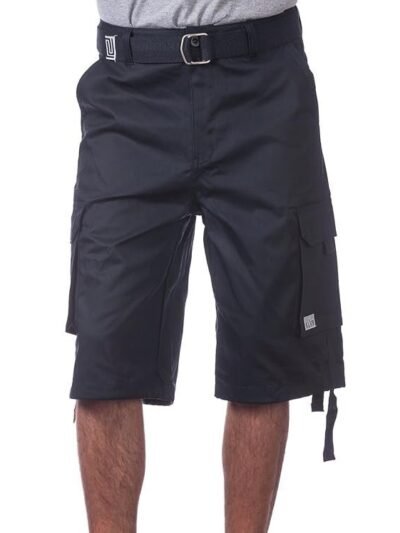 Men's Cotton Twill Cargo Shorts with Belt - Regular and Big & Tall Sizes