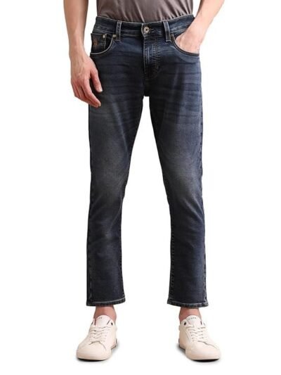 Men's Cole Comfort Cropped Fit Blue Ultra Soft Jeans