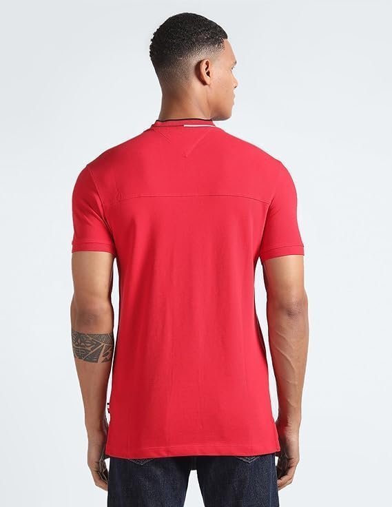HILFI Men's Cotton Graphic Slim Fit Polo - Image 3