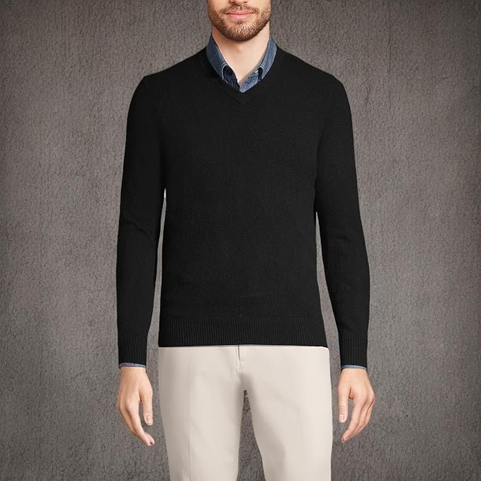 End Men's Fine Gauge Cashmere V-neck Sweater - Image 2