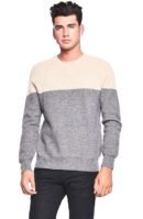 Men's Women's Unisex 100% Cashmere Cozy 2-Tone Round Neck
